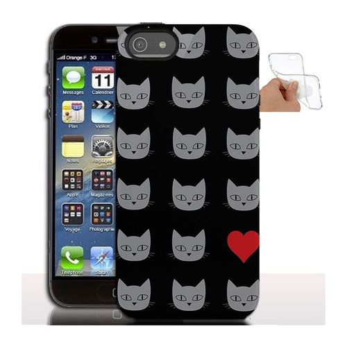 Coque Gel Apple Iphone 5 Cats Love