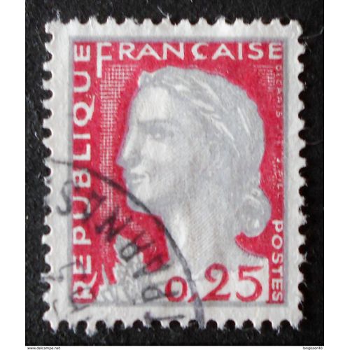 Timbre France Oblitéré,  N° Yvert Et Tellier 1263 = 25 Centimes, Marianne De Descaris