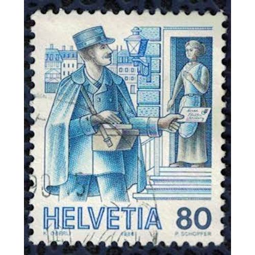 Suisse 1987 Oblitéré Used City Postman Postier De Ville Aux Alentours De 1900