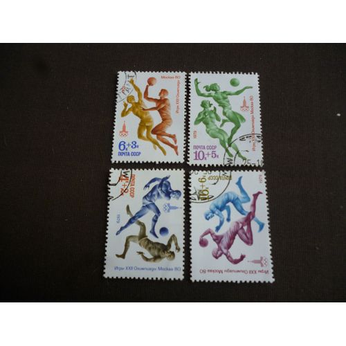 Lot De 4 Timbres:Urss:Jo De Moscou 1980.