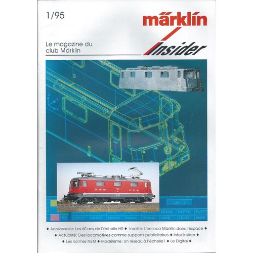 [ Train / Trains / Locomotive / Locomotives Miniature / Miniatures ] Märklin Insider # 1/1995 : Le Magazine Du Club Märklin