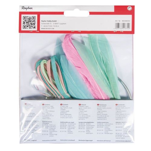Kit DreamCatcher Attrape-rêves 14x41cm Couleurs pastel - Rayher