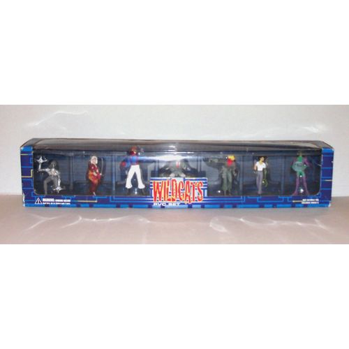 Wildcats Dc Comics Coffret 7 Figurines Socles Dc Direct Pvc Spartan Maul Etc