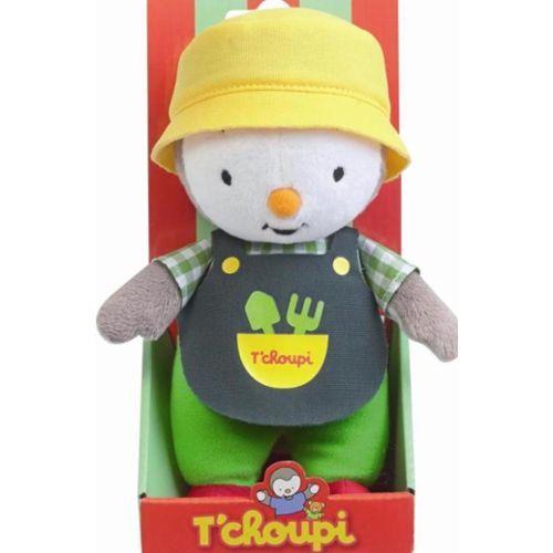 Peluche T'choupi Jardinier Jemini Doudou Tchoupi Tablier Vert Jardin Pelle Râteau  Jouet Enfant Mixte