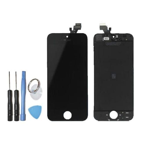 Ecran Complet Pour Iphone 5s Noir Vitre Tactile + Ecran Lcd Sur Chassis + Outils