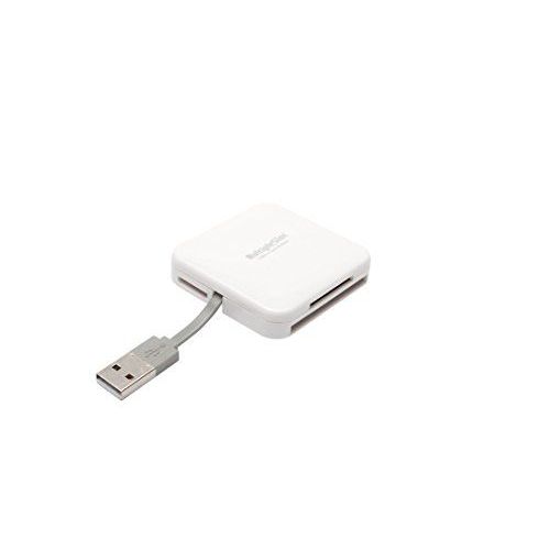 PNY Lecteur de carte mémoire USB 2.0 All in One pour carte mémoire multimédia, carte SD, Carte micro SD, Compact Flash,  blanc