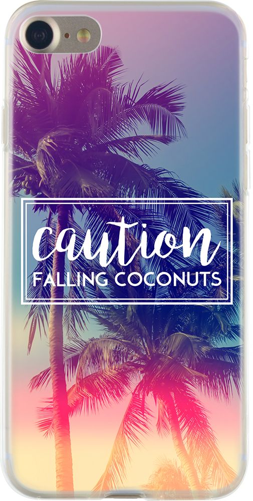 Coque Semi-Rigide Multicolore Caution Falling Coconuts Pour Iphone 7