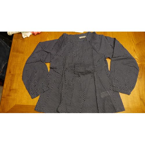 Chemise/Blouse Tape À L 'oeil 10 Ans Bleu Marine À Pois Neuve