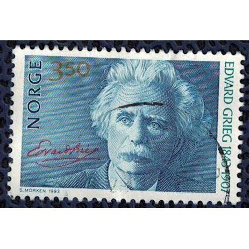 Norvège 1993 Oblitéré Used Compositeur Pianiste Edvard Grieg