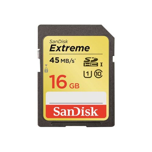 SanDisk Extreme - Carte mémoire flash - 16 Go - UHS Class 1 / Class10 - SDHC UHS-I