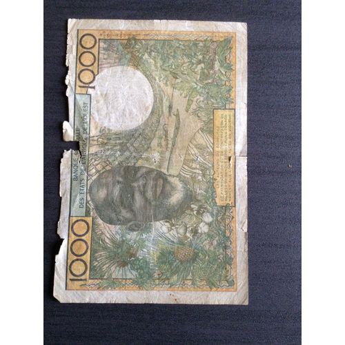 1000 Franc Cfa Des Etas De L'afrique De L'ouest Cöte  D'ivoire 1959-1965 