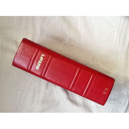 Harrap's New Shorter French And English Dictionary Relié Cuir Initiales H B