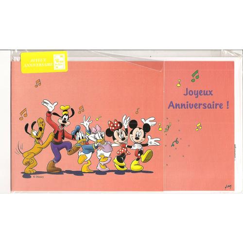 Pap 3046 1997 Carte Joyeux Anniversaire Disney Et Enveloppe En Pret A Poster Neuf Sous Blister Rakuten