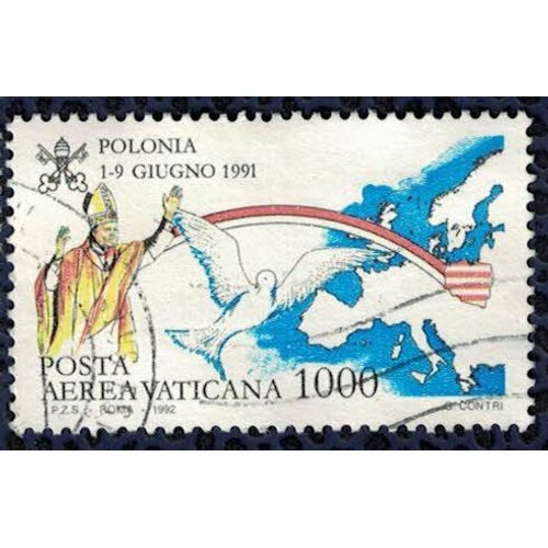 Vatican 1992 Oblitéré Used Pape Jean Paul Ii Journée Mondiale De La Paix Colombe