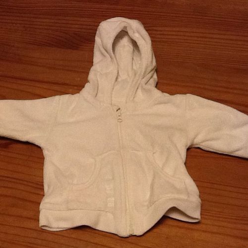 Veste Polair Blanche Pour Bebe 1 Mois
