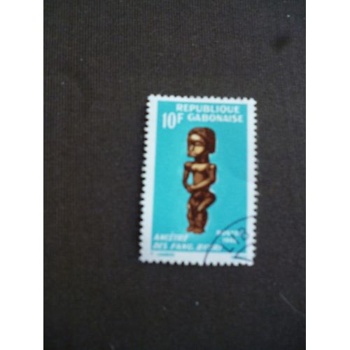 Timbre Gabon 1966:Statuette Ancêtre Des Fang.