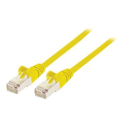 Intellinet Network Patch Cable, Cat6, 3m, Yellow, Copper, S/FTP, LSOH / LSZH, PVC, RJ45, Gold Plated Contacts, Snagless, Booted, Lifetime Warranty, Polybag - Cordon de raccordement - RJ-45 (M)...
