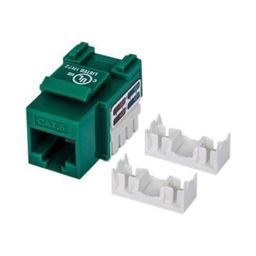 Intellinet Embase CAT6 pour découpe standard, UTP, vert, terminaison à impact - Jack avec fonction de correction keystone - CAT 6 - UTP - RJ-45 - vert