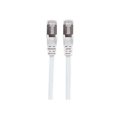 Intellinet Network Patch Cable, Cat6, 1m, White, Copper, S/FTP, LSOH / LSZH, PVC, RJ45, Gold Plated Contacts, Snagless, Booted, Lifetime Warranty, Polybag - Cordon de raccordement - RJ-45 (M)...