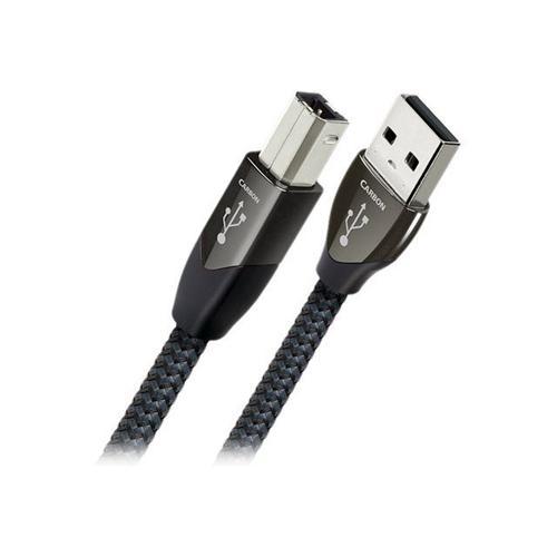 AudioQuest Carbon - Câble USB - USB (M) pour USB type B (M) - USB 2.0 - 1.5 m - solide - noir/gris