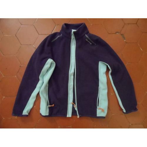 Veste Polaire Violet Et Bleu Clair Quechua 