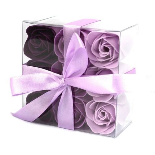 Lot De 9 Roses De Savon - Lavande 