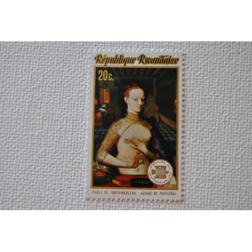 Timbre Rwanda 1974 Reproduction De Diane De Poiters