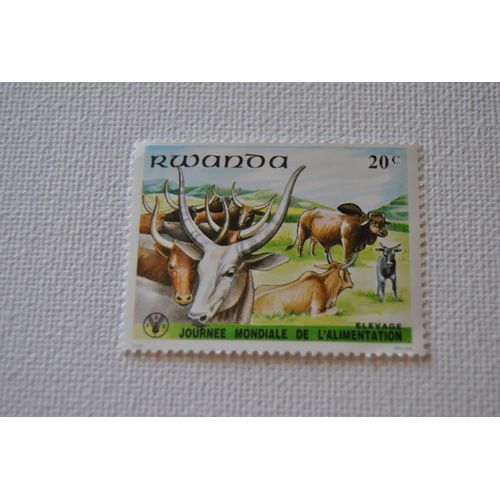 Timbre Rwanda 1982 Journée Mondiale De L'alimentation