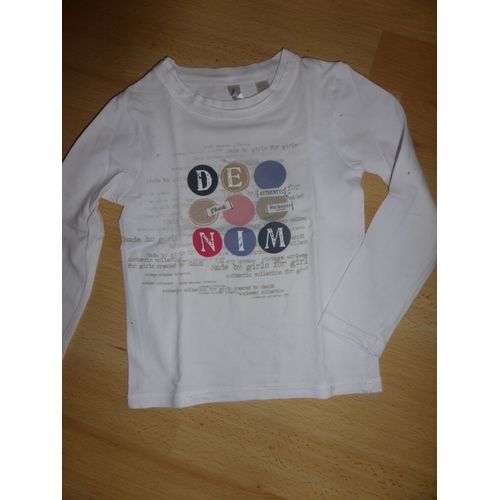T-Shirt Okaïdi Coton 4 Ans Blanc