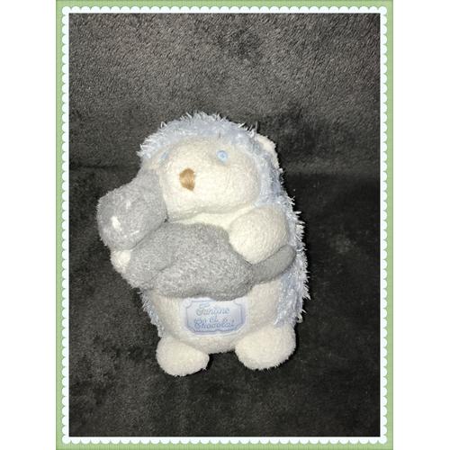 Doudou Tartine Et Chocolat Herisson Bleu Chat Gris 15cms