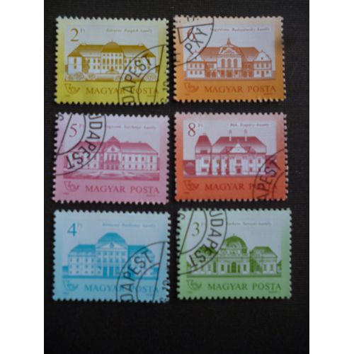 Lot De 6 Timbres Hongrie 1984:Châteaux Hongrois.