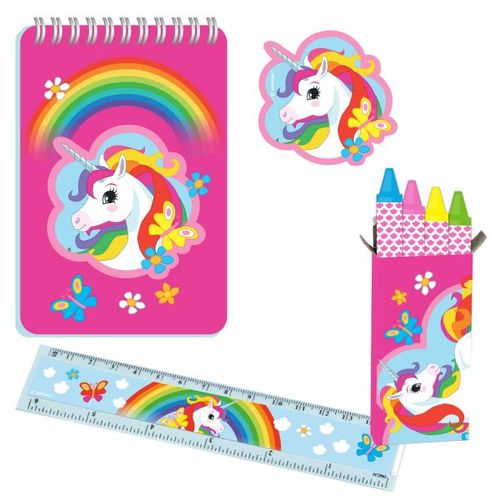 Set Papeterie 20 Pièces Licorne Taille Unique