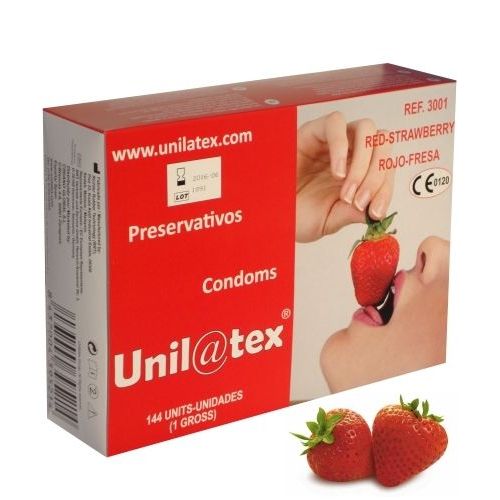 Preservatif Box X 144 Rouge Fraise