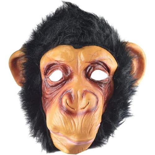 Masque De Singe, Masque De Tête D'animal De Fête De Déguisement D'halloween, Masque De Chimpanzé Noir, Masque De Gorille D'halloween, Accessoire De Fête De Cosplay