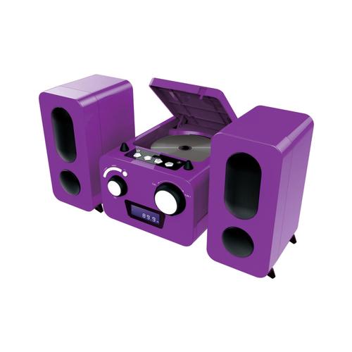 Micro-chaîne BigBen lecteur CD - Radio PLL FM Stéréo - 2 hauts parleurs - violette