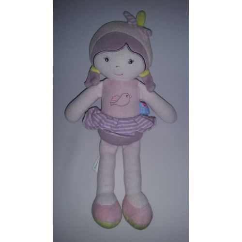 Doudou Poupée Fille Fillette Sucre D'orge Rose Violet Rayé Oiseau Jouet Bebe Naissance Enfant Comfort Blanket Comforter Soft Toys Peluche 27 Cm  
