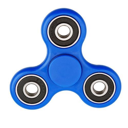 Spinner Fidget Jouet Tri Fidget Hand Spinner Pour Adultes Enfant Anti Stress Relaxation Cadeau Drôle(Bleu) 