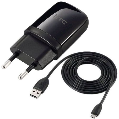 Htc Tc-E250 Avec Cable De Données Dc-M410 One M8 Double Noir Pour Cable D'alimentation 1000 Mah, Chargeur De Voyage Pour Chargeur Microusb De Chargement