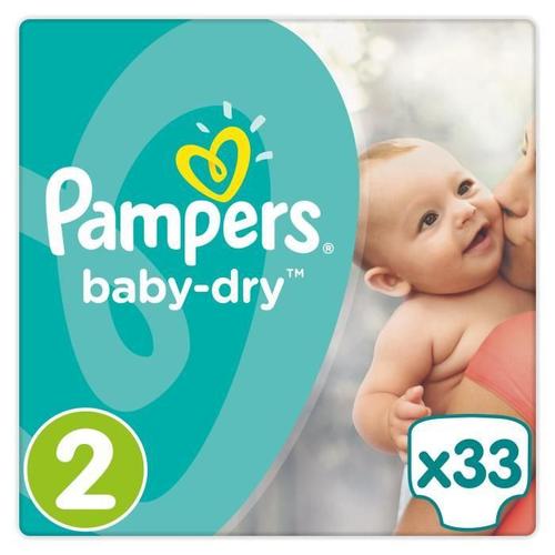 PAMPERS Baby Dry Taille 2, 3-6kg, 33 couches