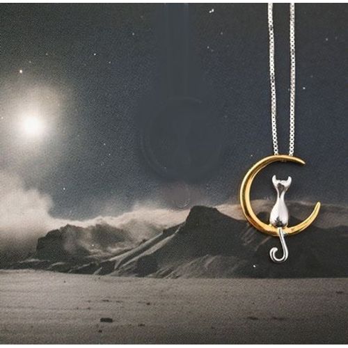 Pendentif Chaton Sur Son Anneau & Sa Chaine Adaptée