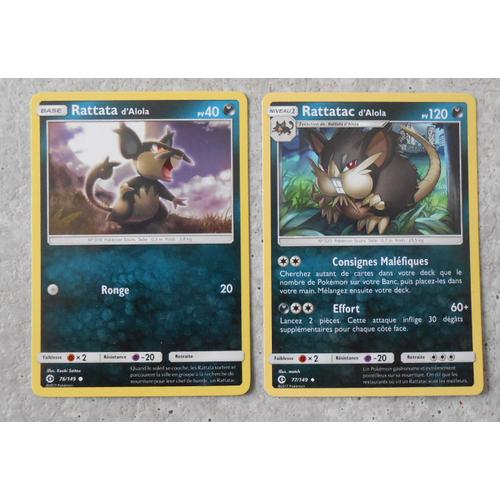 Rattata 76/149 - Rattatac 77/149 - Soleil Et Lune - Vf