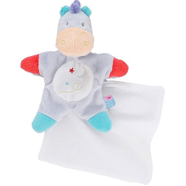 Doudou Zebre Magidoux Cajou Bleu Ciel Violet Rouge Jouet Eveil Bebe Brille Dans La Nuit Peluche Mouchoir Blanc Rakuten