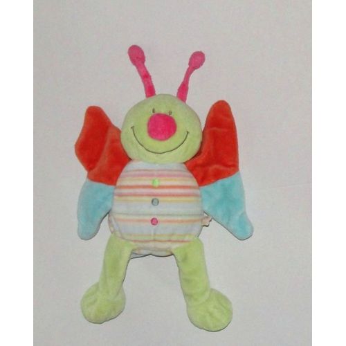 Papillon Multicolore Doudou Peluche Noukie's 28cm