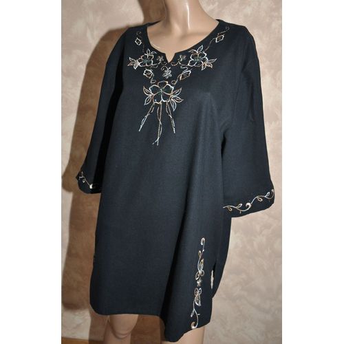 Tunique Femme Noire T 44/46 Tbe