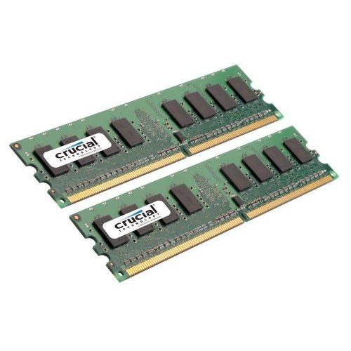 Crucial CL6 Mémoire RAM DDR2 2 Go (2 x 1 Go) PC2-6400 800 MHz