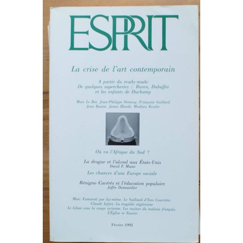 Esprit Numéro 2 De Février 1992 - La Crise De L'art Contemporain