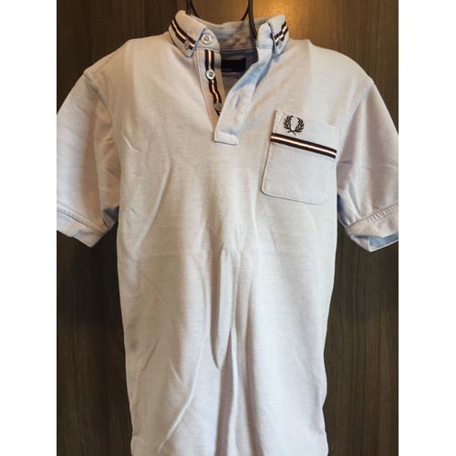 Polo Fred Perry Coton 10 Ans (M) Bleu Clair