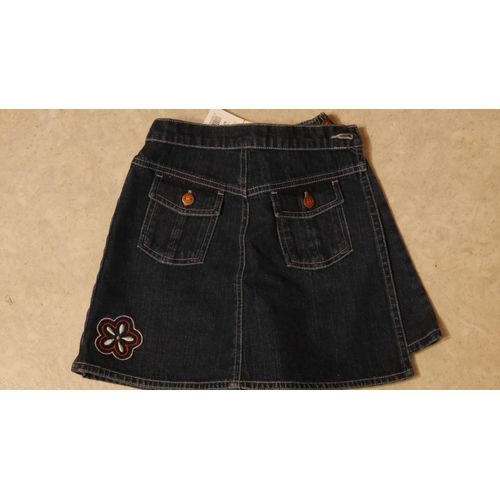 Jupe Short Sergent En Jean 6 Ans Bleu Foncé Neuve