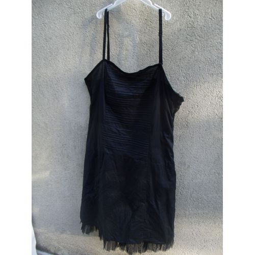 Robe Naf Naf Noire Bretelles Dentelle T42