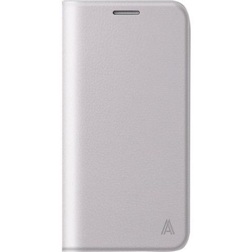 Etui A Rabat Samsung Galaxy S6 Edge Blanc Porte Carte Housse Flip Folio Cuir (Pu)